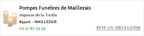Avis de décès - Foussais-Payré - Pompes Funebres de Maillezais