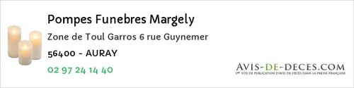 Avis de décès - Saint-Guyomard - Pompes Funebres Margely