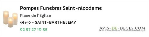 Avis de décès - Noyal-Muzillac - Pompes Funebres Saint-nicodeme