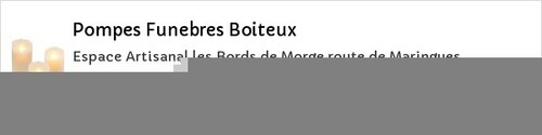 Avis de décès - La Roche-Blanche - Pompes Funebres Boiteux