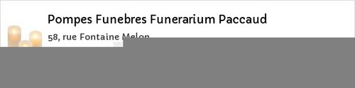 Avis de décès - Fuissé - Pompes Funebres Funerarium Paccaud