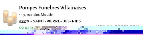 Avis de décès - Sainte-Gemmes-Le-Robert - Pompes Funebres Villainaises