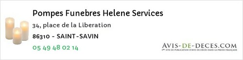 Avis de décès - Tibiran-Jaunac - Pompes Funebres Helene Services