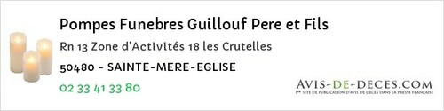 Avis de décès - Prétot-Sainte-Suzanne - Pompes Funebres Guillouf Pere et Fils