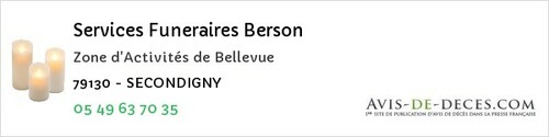 Avis de décès - Beaulieu-sous-Parthenay - Services Funeraires Berson