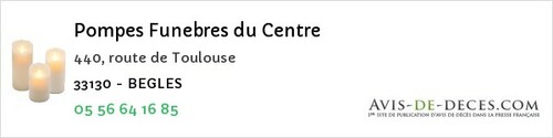 Avis de décès - Soulac-sur-Mer - Pompes Funebres du Centre