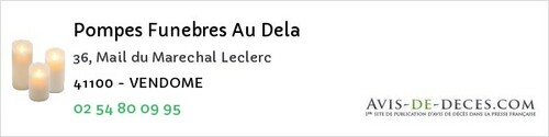 Avis de décès - Selles-Saint-Denis - Pompes Funebres Au Dela