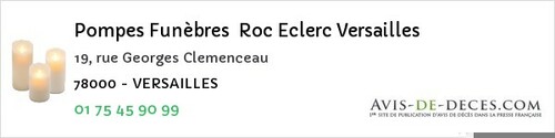 Avis de décès - Ecquevilly - Pompes Funèbres Roc Eclerc Versailles