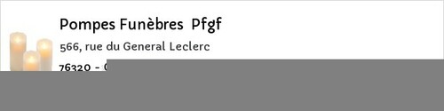 Avis de décès - Saint-Léger-Du-Bourg-Denis - Pompes Funèbres Pfgf