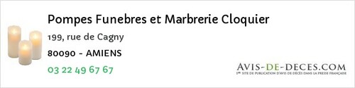 Avis de décès - Saint-Gratien - Pompes Funebres et Marbrerie Cloquier