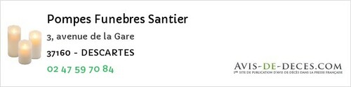 Avis de décès - Saint-Germain-Sur-Vienne - Pompes Funebres Santier