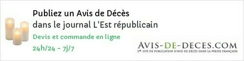 Avis de deces L'Est Républicain Avis de deces L'Est Républicain