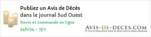 Avis de deces Sud-Ouest Avis de deces Sud-Ouest