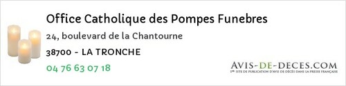 Avis de décès - Le Pont-De-Claix - Office Catholique des Pompes Funebres