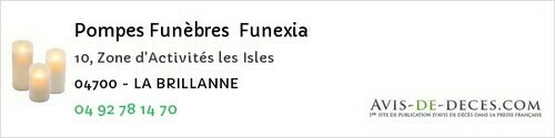 Avis de décès - Saint-Michel-L'observatoire - Pompes Funèbres Funexia