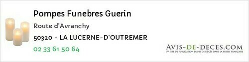 Avis de décès - Saint-Hilaire-Du-Harcouët - Pompes Funebres Guerin