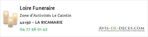 Avis de décès - Saint-Denis-De-Cabanne - Loire Funeraire