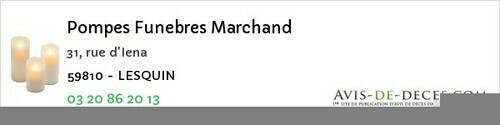 Avis de décès - Saméon - Pompes Funebres Marchand