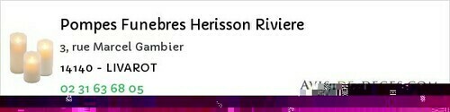 Avis de décès - Anctoville - Pompes Funebres Herisson Riviere