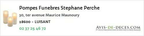 Avis de décès - Garnay - Pompes Funebres Stephane Perche
