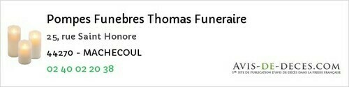 Avis de décès - Puceul - Pompes Funebres Thomas Funeraire