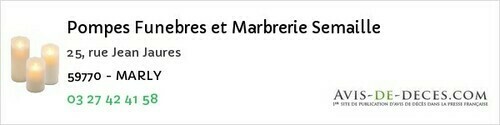 Avis de décès - Gondrexange - Pompes Funebres et Marbrerie Semaille