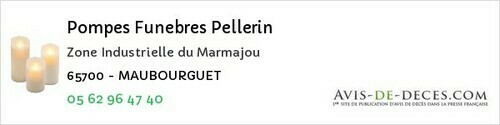 Avis de décès - Laloubère - Pompes Funebres Pellerin