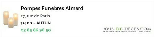 Avis de décès - Poisson - Pompes Funebres Aimard
