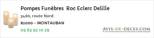 Avis de décès - Escatalens - Pompes Funèbres Roc Eclerc Delille