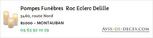 Avis de décès - Laguépie - Pompes Funèbres Roc Eclerc Delille