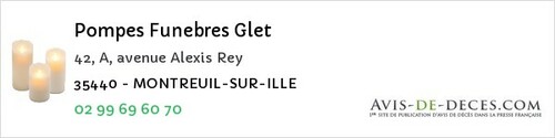 Avis de décès - Saint-Gilles - Pompes Funebres Glet