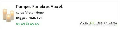 Avis de décès - Saint-Benoît - Pompes Funebres Aux 2b