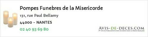 Avis de décès - Bourgneuf-en-Retz - Pompes Funebres de la Misericorde
