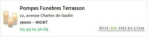 Avis de décès - Genneton - Pompes Funebres Terrasson