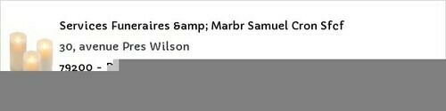 Avis de décès - Le Busseau - Services Funeraires & Marbr Samuel Cron Sfcf