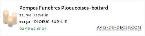 Avis de décès - Saint-Gouéno - Pompes Funebres Ploeucoises-boitard