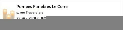 Avis de décès - Saint-Brieuc - Pompes Funebres Le Corre