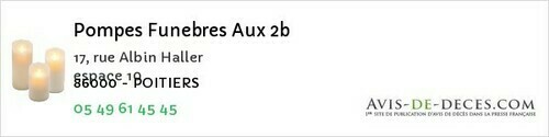 Avis de décès - Saint-Benoît - Pompes Funebres Aux 2b