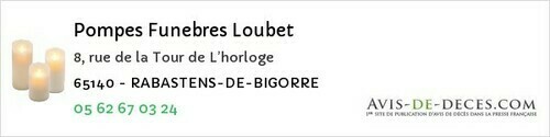 Avis de décès - Hèches - Pompes Funebres Loubet