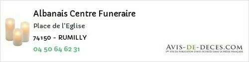 Avis de décès - Cran-Gevrier - Albanais Centre Funeraire