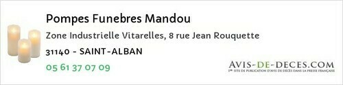Avis de décès - Seilh - Pompes Funebres Mandou