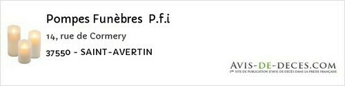 Avis de décès - Trogues - Pompes Funèbres P.f.i