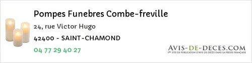 Avis de décès - Saint-Rambert - Pompes Funebres Combe-freville