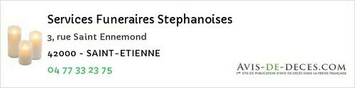Avis de décès - Saint-Étienne - Services Funeraires Stephanoises