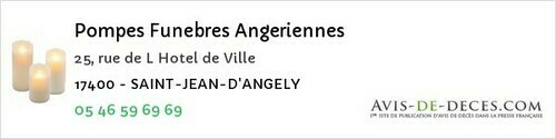 Avis de décès - Étaules - Pompes Funebres Angeriennes