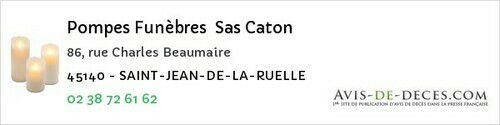 Avis de décès - Saint-Brisson-Sur-Loire - Pompes Funèbres Sas Caton