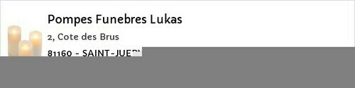 Avis de décès - Lombers - Pompes Funebres Lukas