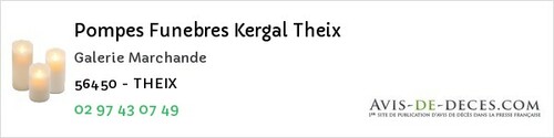 Avis de décès - La Trinité-Sur-Mer - Pompes Funebres Kergal Theix