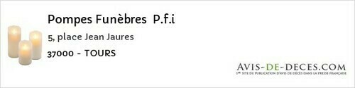 Avis de décès - Charentilly - Pompes Funèbres P.f.i