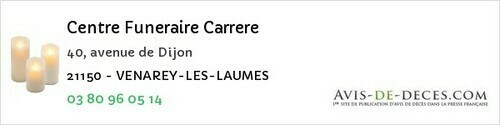 Avis de décès - Créancey - Centre Funeraire Carrere